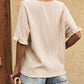 Honey V-Neck Half Sleeve Blouse