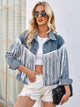 Tassel Button Up Dropped Shoulder Denim Jacket Medium