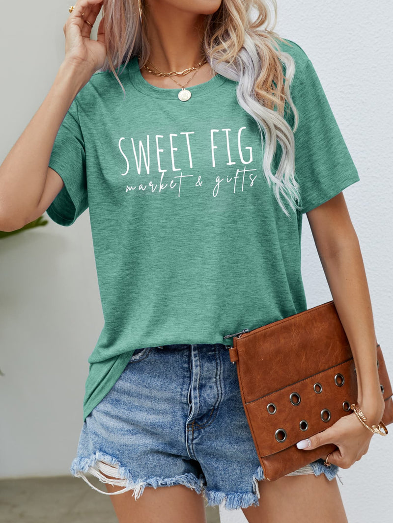 SWEET FIG MARKET & GIFTS Graphic Tee Gum Leaf