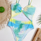 Cutout Tie-Dye Spaghetti Strap One-Piece Swimwear