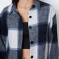 Plaid Button Up Collared Neck Outerwear