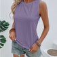 Eyelet Round Neck Tank