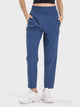 Pocketed High Waist Active Pants Peacock Blue