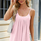 Eyelet Scoop Neck Ruched Cami