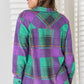 Zenana Plaid Button Up Long Sleeve Shacket