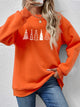 Christmas Tree Graphic Drop Shoulder Sweatshirt Pumpkin