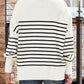 Striped Round Neck Long Sleeve Sweatshirt