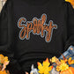 SPOOKY Rhinestone Round Neck Long Sleeve Sweatshirt