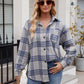 Mandy Pocketed Plaid Collared Neck Long Sleeve Shirt