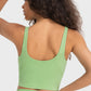 Deep V-Neck Crop Sports Bra