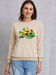 ST. PATRICK'S DAY Graphic Round Neck Sweatshirt Khaki