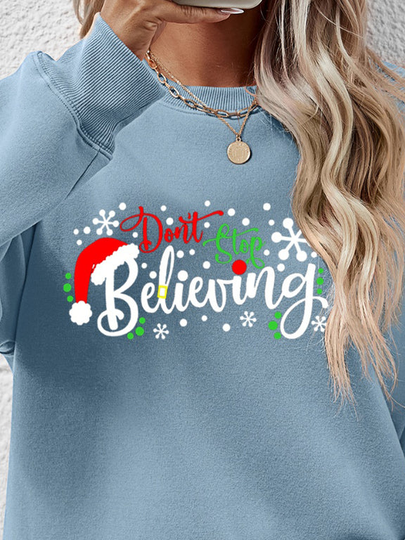 Letter Graphic Long Sleeve Sweatshirt