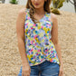 Be Stage Full Size Sleeveless Print Knot Top