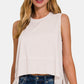 Zenana Slit High-Low Round Neck Tank