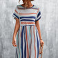 Striped Round Neck Dress