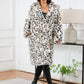 Thermal Leopard Faux Fur Hooded Outerwear