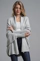 Open Front Batwing Sleeve Cardigan Light Gray One Size
