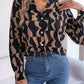 Printed Button Up Long Sleeve Shirt