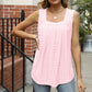 Eyelet Square Neck Tank