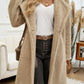 Devine Pocketed Long Sleeve Hooded Teddy Coat