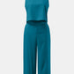 Round Neck Top and Wide Leg Pants Set