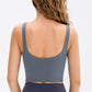 Cropped Scoop Neck Active Tank Top