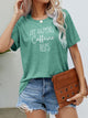LIFE HAPPENS CAFFEINE HELPS Graphic Tee Gum Leaf