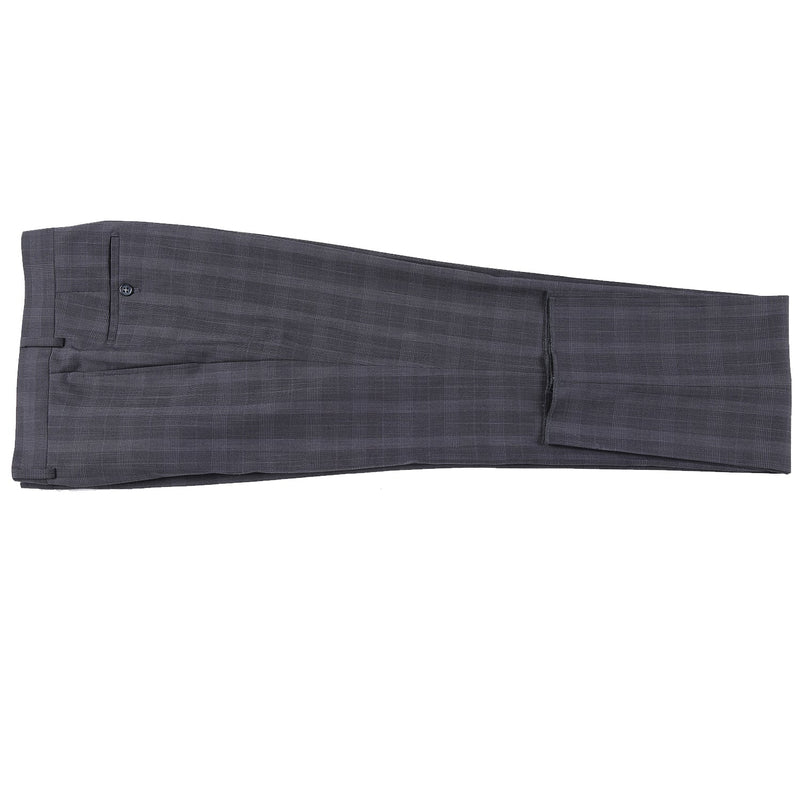 72-52-095EL Charcoal Checked Notch Suit