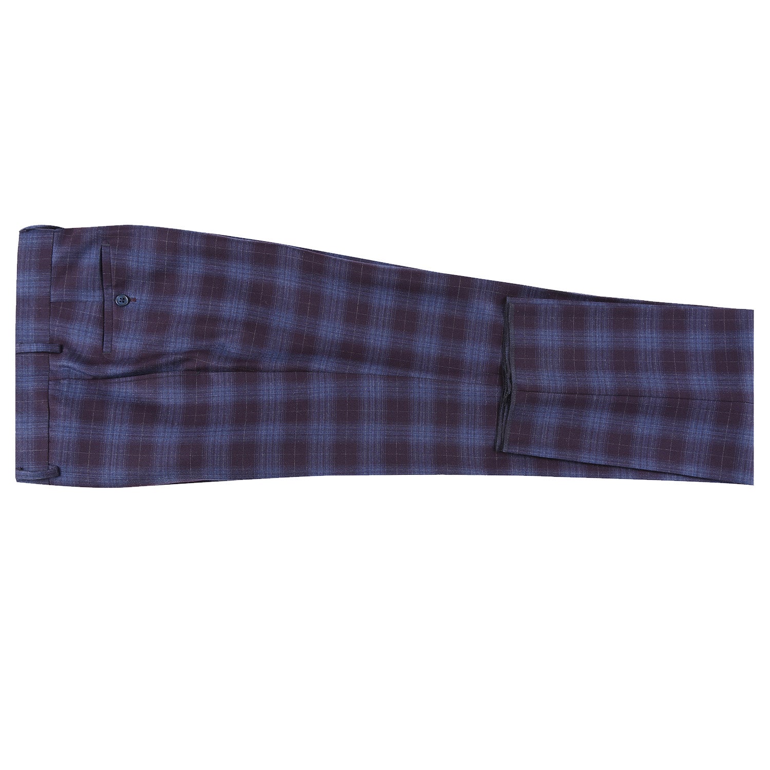EL62-67-750 Blue with Black Check Wool Suit