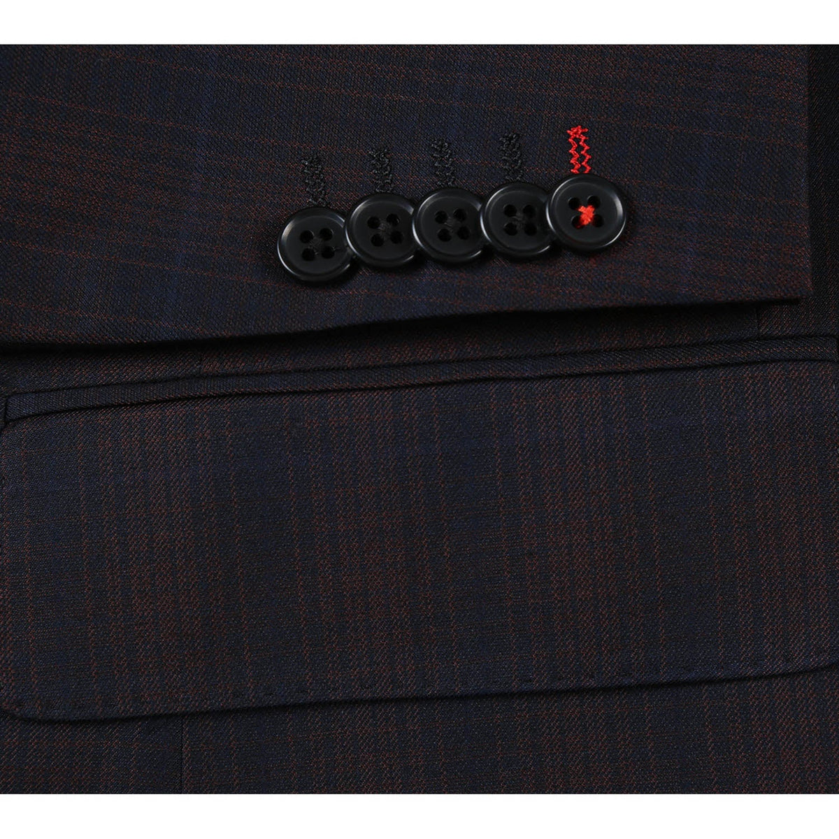 82-56-410EL Coffee with Red Check Suit