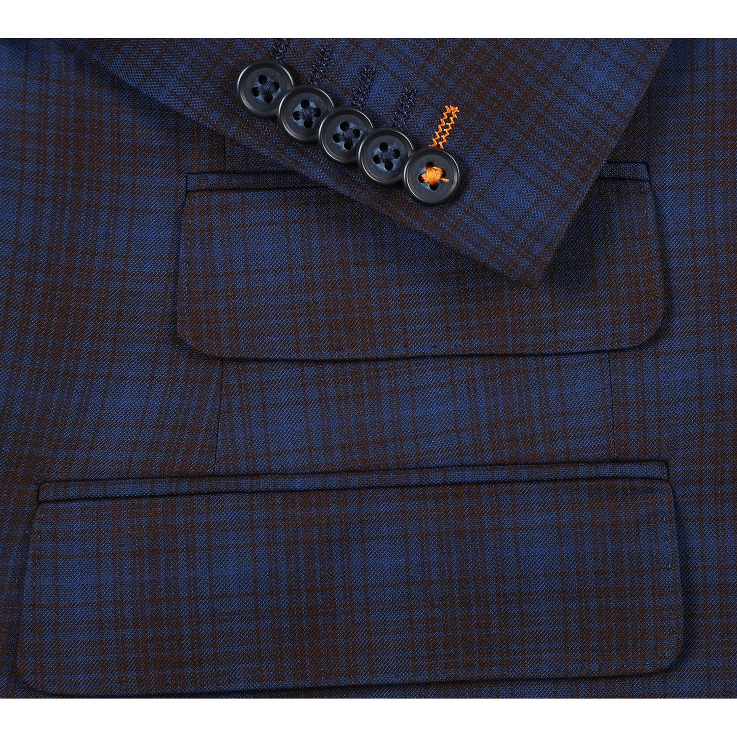 82-55-470EL Navy with Burgundy Check Suit