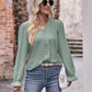 Mandy Eyelet V-Neck Flounce Sleeve Blouse