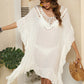 Cutout Ruffled Half Sleeve Cover-Up