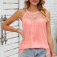 Lace Detail Round Neck Sleeveless Top