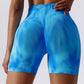 Tie-Dye Wide Waistband Active Shorts