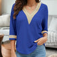 V-Neck Eyelet Blouse