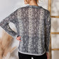 Hailey & Co Full Size Snakeskin V-Neck Long Sleeve Top