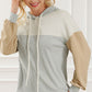 Drawstring Color Block Long Sleeve Hoodie