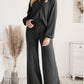 Long Sleeve Lounge Top and Drawstring Pants Set