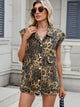 Leopard Buttton Up Denim Vest Leopard