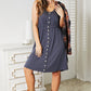 Double Take Sleeveless Button Down Magic Dress