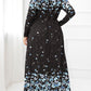 Plus Size Round Neck Maxi Dress with Pockets