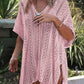 Cutout V-Neck Cover-Up with Tassel