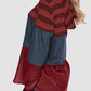 Striped Drawstring Long Sleeve Hoodie