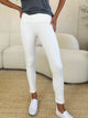 Wide Waistband Sports Leggings White