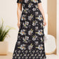 Plus Size Printed Round Neck Short Sleeve Maxi Dress