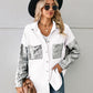 Leopard Button Up Denim Jacket