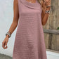 Asymmetrical Neck Sleeveless Dress