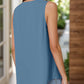 Full Size Ruched V-Neck Tank