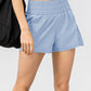 Elastic Waist Pocketed Active Shorts